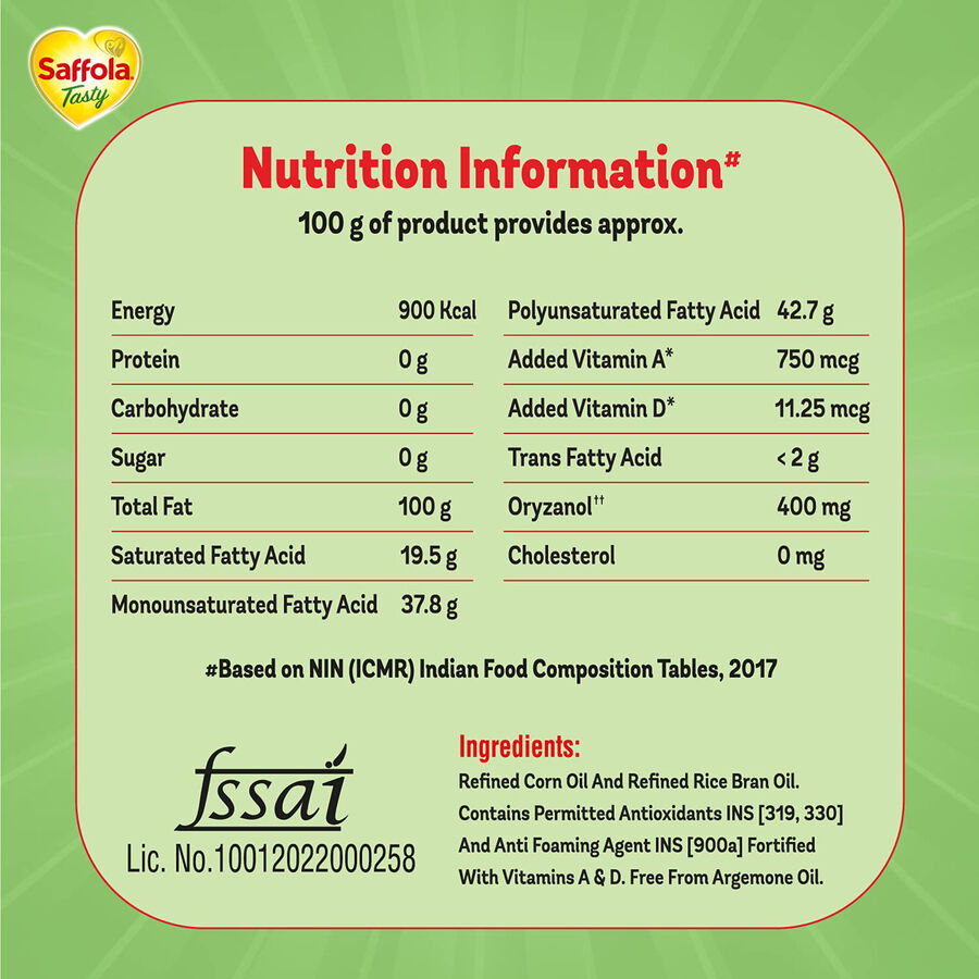 Corn And Safflower Seed Blend Oil, , large image number null