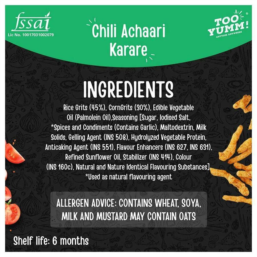 Chilli Achari Flavour Karare, , large image number null