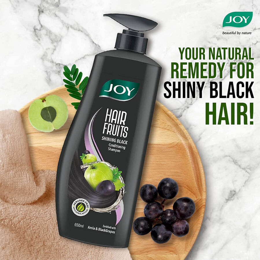 Hair Fruits Shining Black Conditioning Shampoo Enriched with Amla & Black Grapes, , large image number null