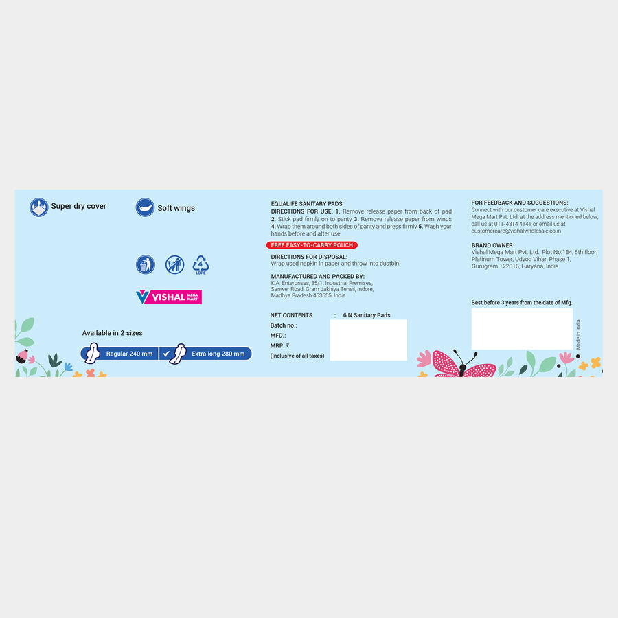 Soft Wings XL Sanitary Pad, , large image number null