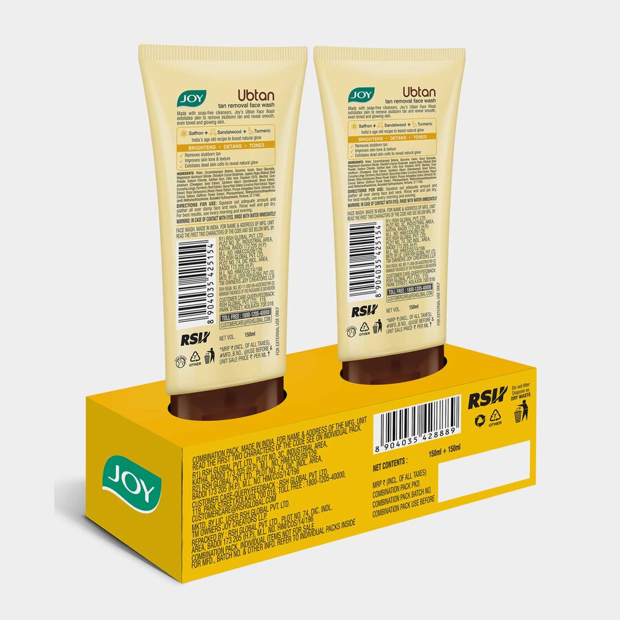 Ubtan Tan Removal Face Wash, , large