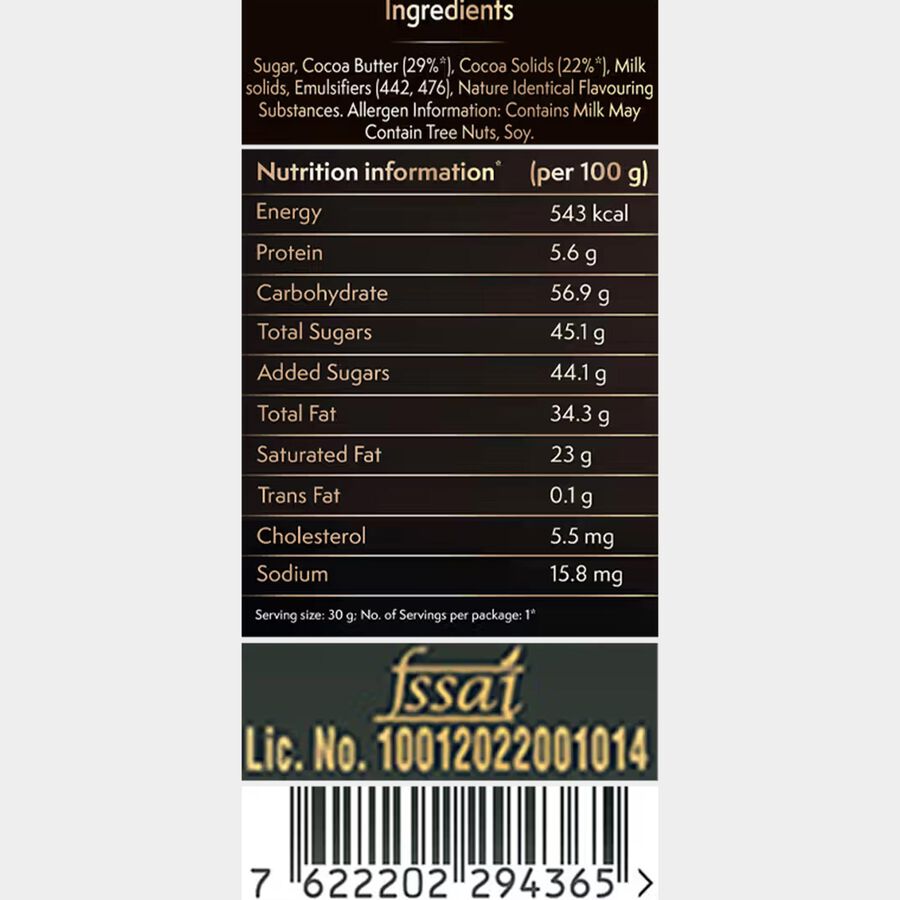 Bournville Classic 50% Dark Chocolate, 30 g, large