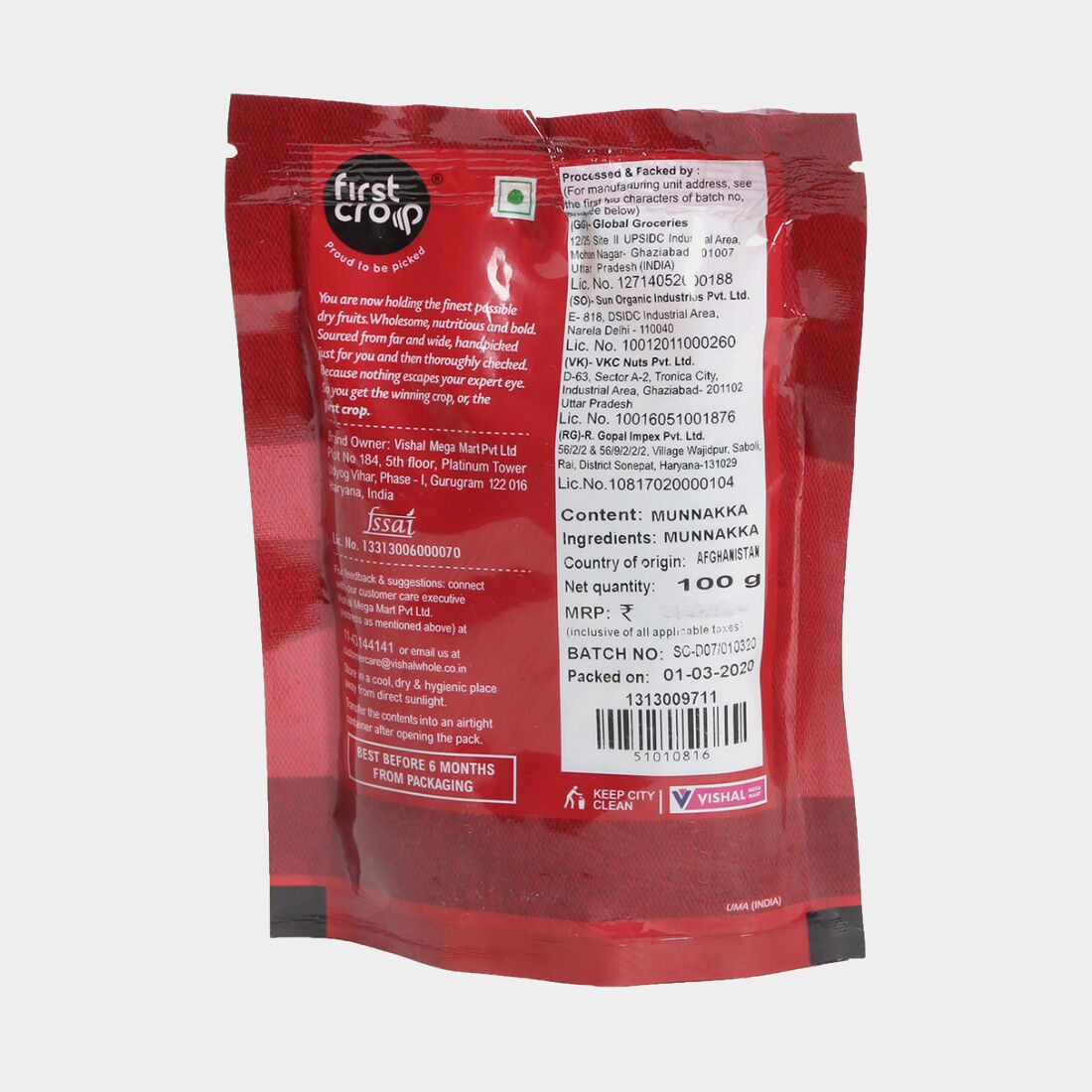 First Crop Abjosh / Munakka Big Raisins | Vishal Mega Mart India