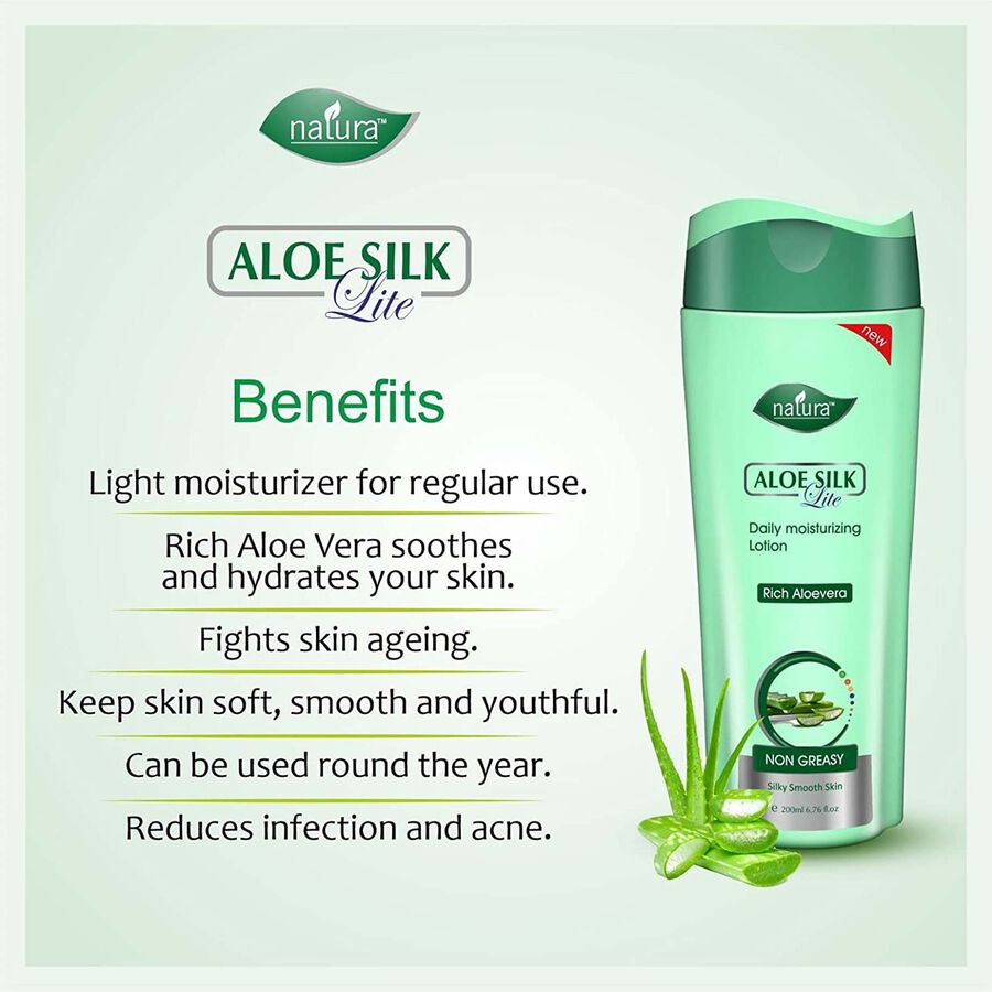 Aloe Silk Light Nourishing Body Lotion, , large image number null