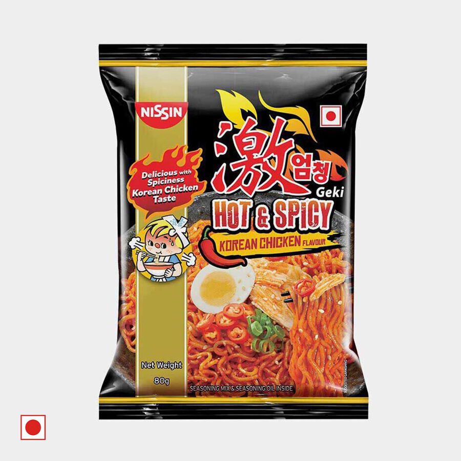 Hot & Spicy Korean Chicken Flavour Noodles, , large image number null