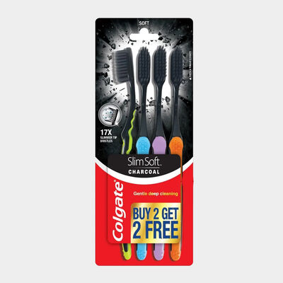Slim Soft Charcoal Tooth Brush
