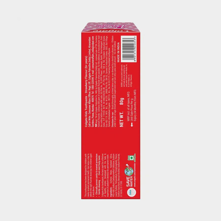 Kids Barbie Red Toothpaste, , large
