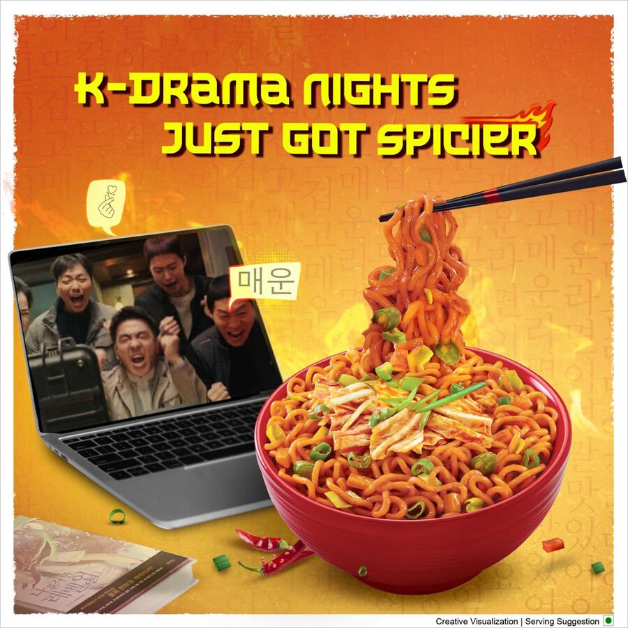 Yippee! Korean Spicy Kimchi Style, Veg Korean Noodles, , large