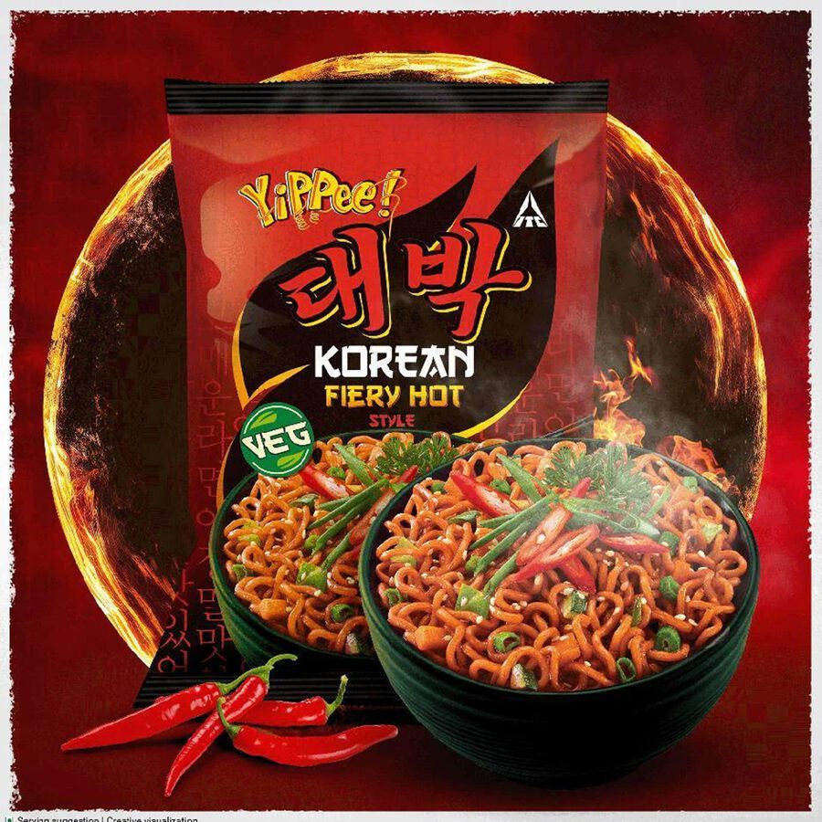 YiPPee! Korean Fiery Hot Style Noodles, , large