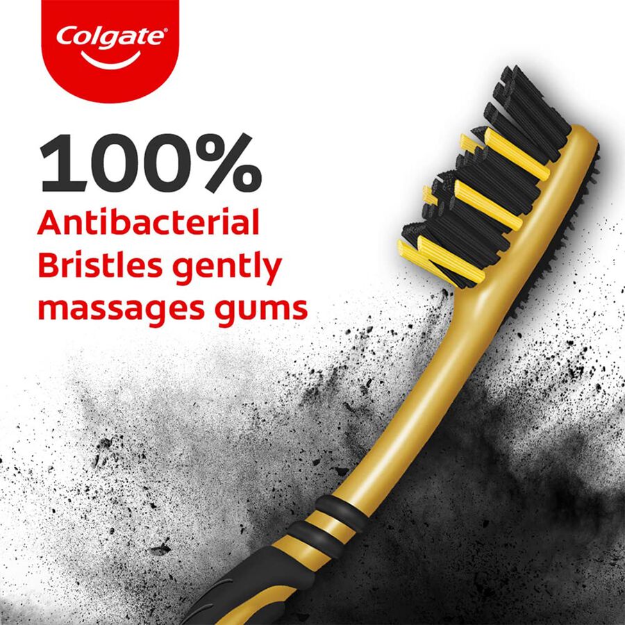 Soft Zig Zag Charcoal Tooth Brush, , large