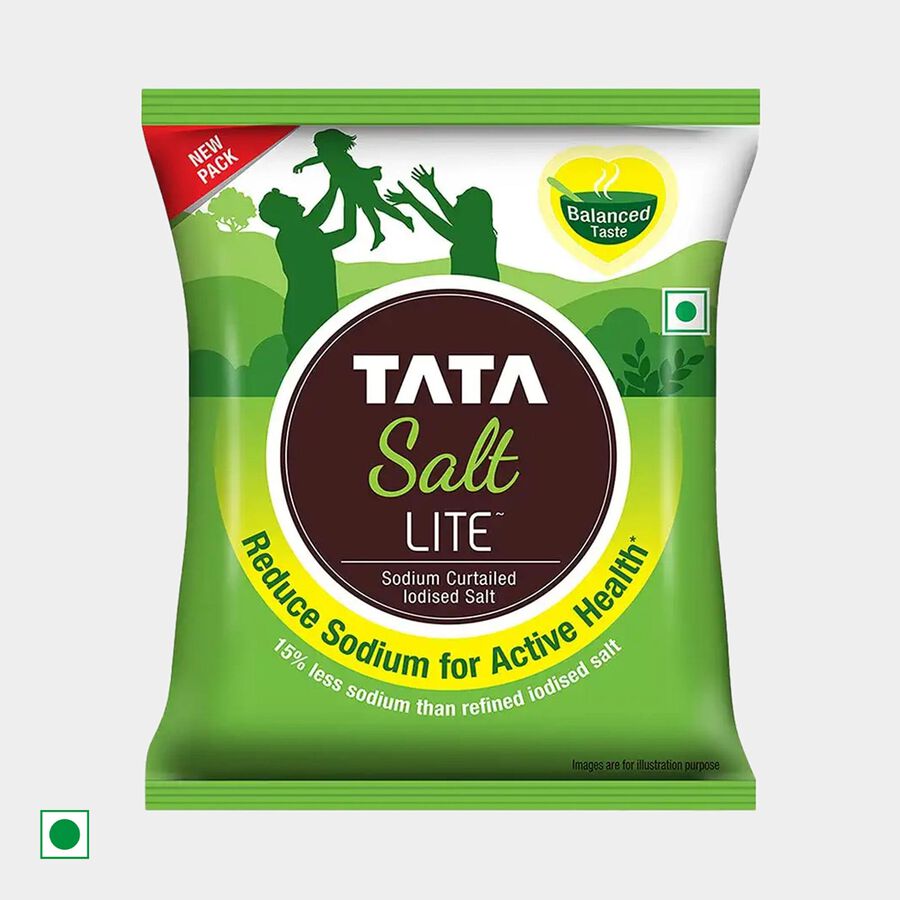 Lite Low Sodium Iodised Salt / Namak, 1 kg Pouch, large image number null