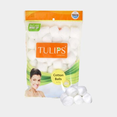 Tulips White Cotton Balls 50 Pcs.