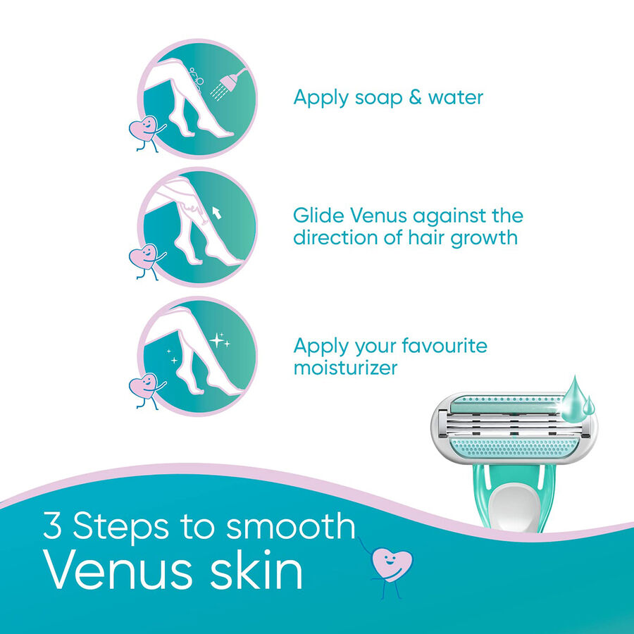 Venus Skin Love Womens Razor Pack of 3, , large image number null