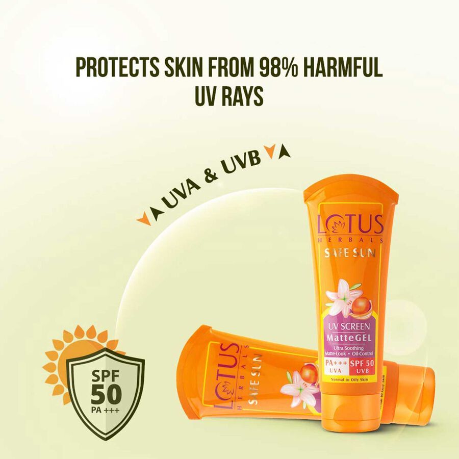 Safe Sun UV Screen Matte Gel SPF 50 Sunscreen, , large image number null