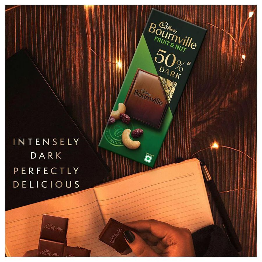Bournville Fruit & Nut 50% Dark Chocolate, 75 g, large