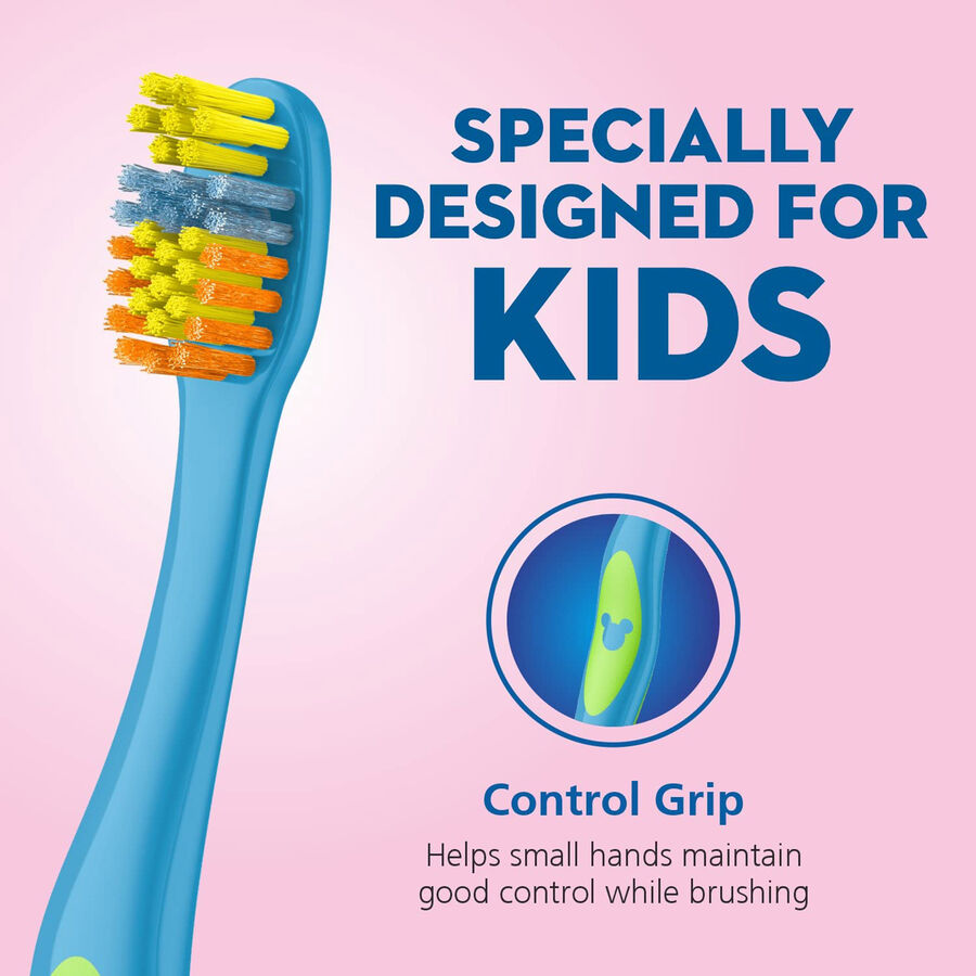 Oral-B Kids Toothbrush With Mickey Characters - Soft Bristles, Easy To Handle, 2+ Years, , large image number null