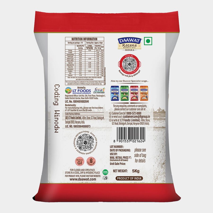 Rozana Mogra Basmati Rice, , large