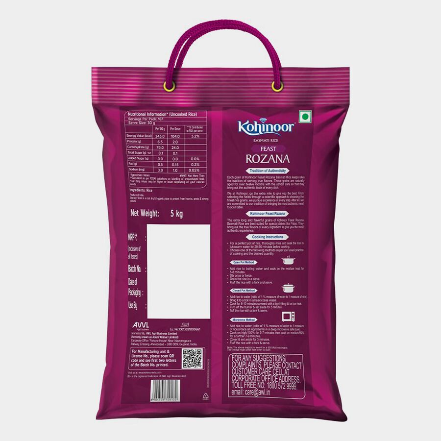 Feast Rozana Basmati Rice, , large