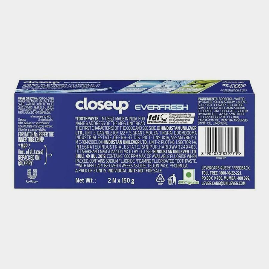 Intense Cool Toothpaste, 2 X 150 g, large