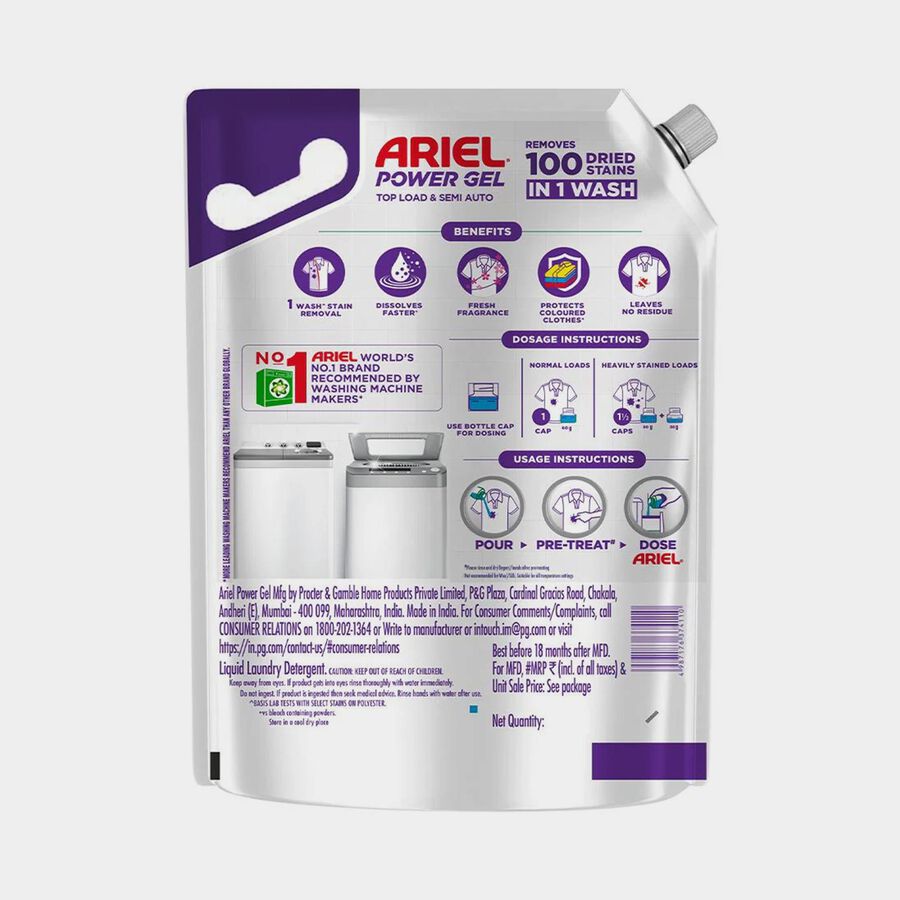 Ariel Liquid Detergent Top Load with Lavender freshness Refill, , large