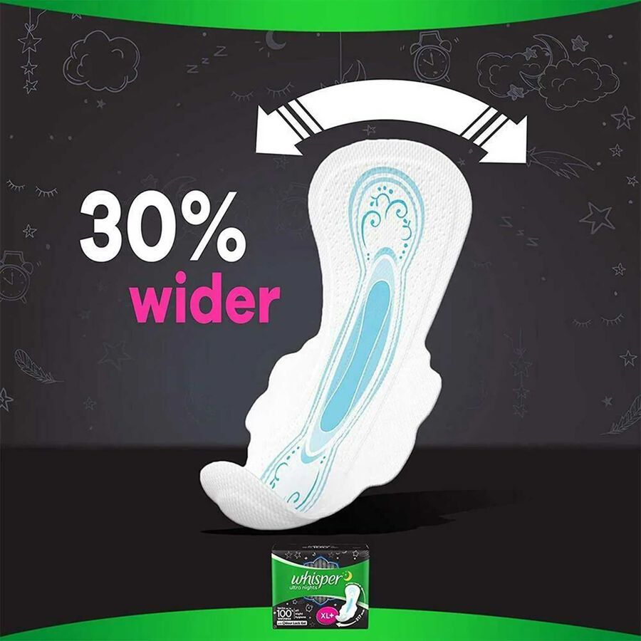 Thick Bindazzz Nights Sanitary Napkin with Wings (XXXL), , large image number null