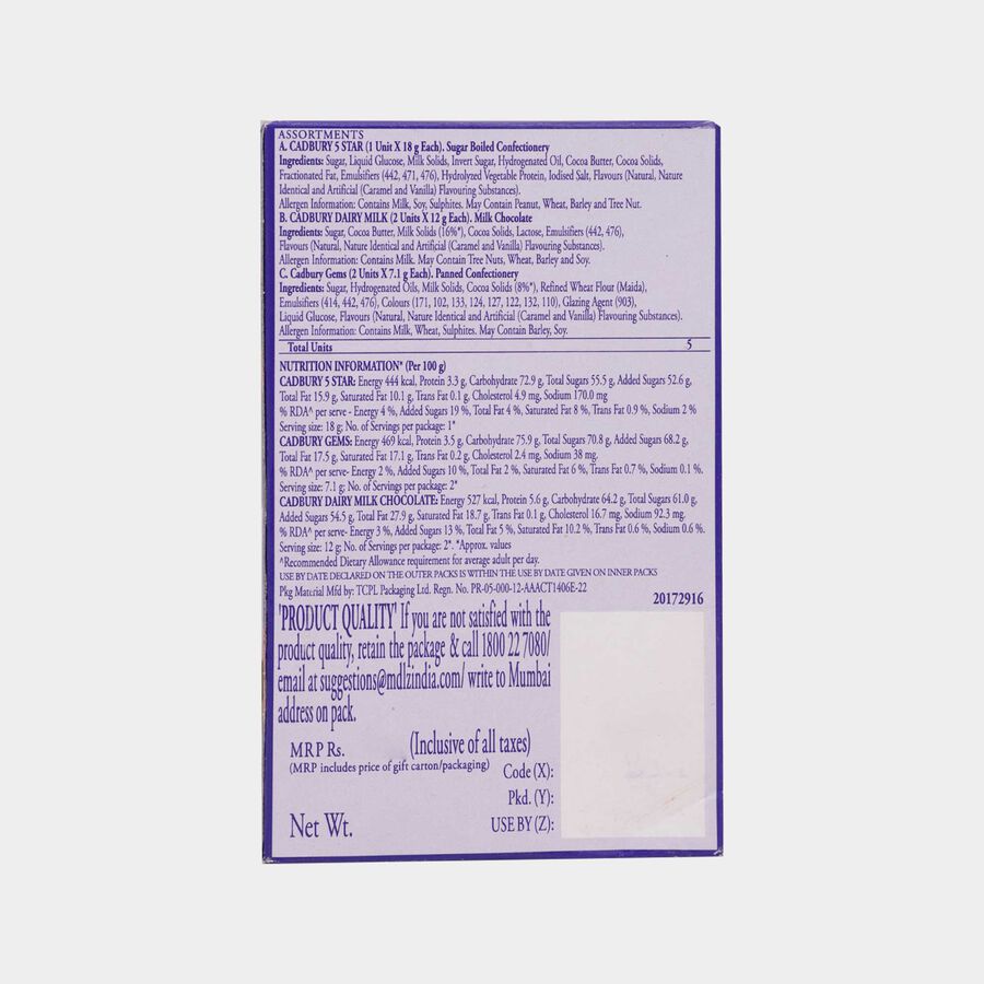 Cadbury Celebration Gift Pack, , large image number null
