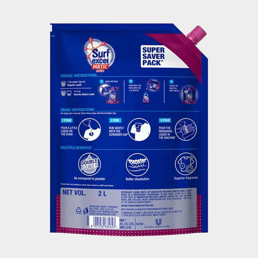 Matic Liquid Detergent Front Load Refill, , large image number null