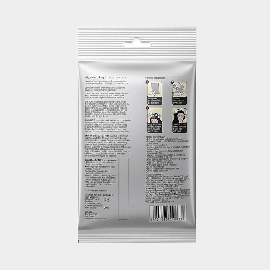 Easy 5 Minute Hair Colour Sachet, Natural Black, , large image number null