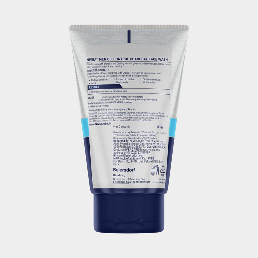 MEN Oil Control Charcoal Face Wash, , large image number null