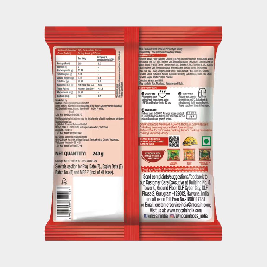 Cheese Pizza Mini Samosa, , large