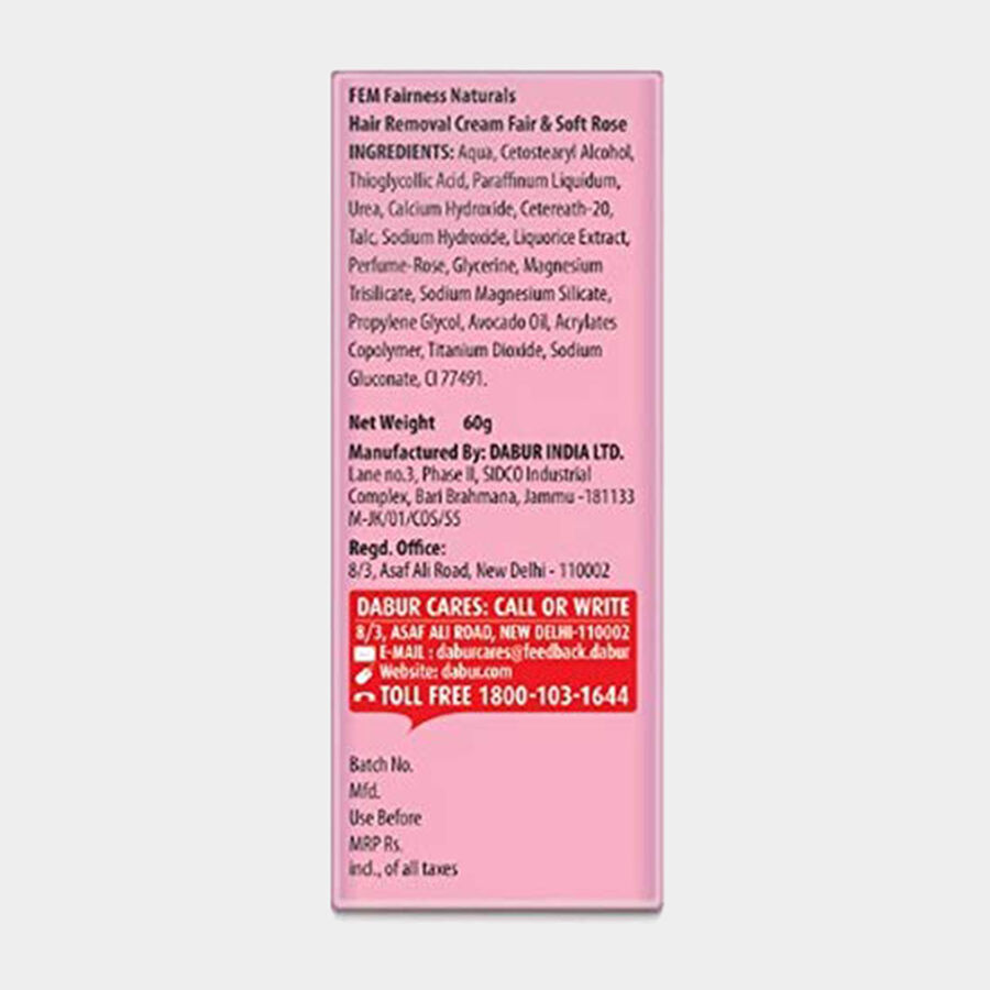 Rose Anti Darkening Hair Removal Cream, , large image number null