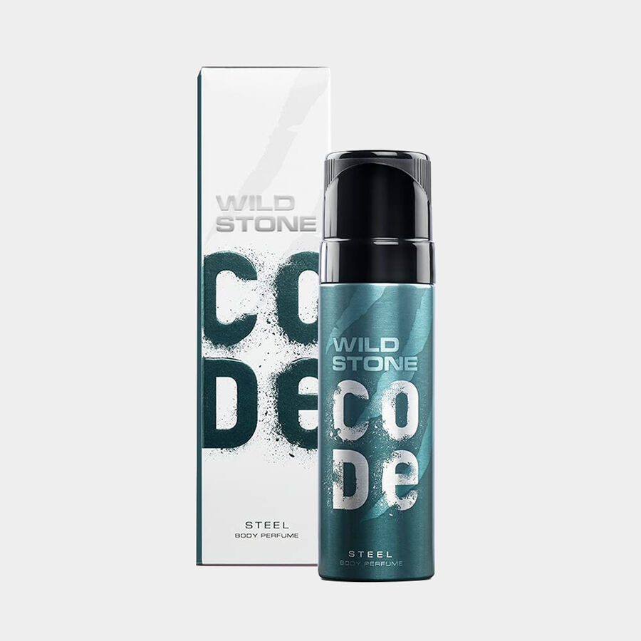 Code Steel No Gas Body Perfume for Men, 120 ml, large image number null