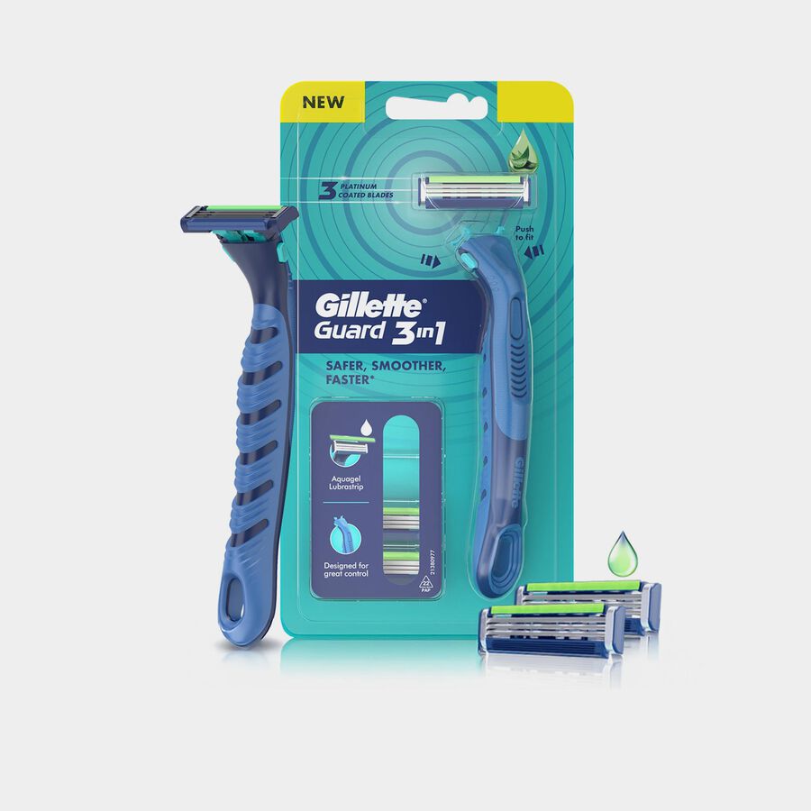Guard 3in1 Shaving Razor Blade for men, , large