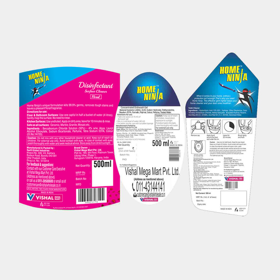 Disinfectant Floor Cleaner + Toilet Cleaner + Dish wash Liquid, , large image number null