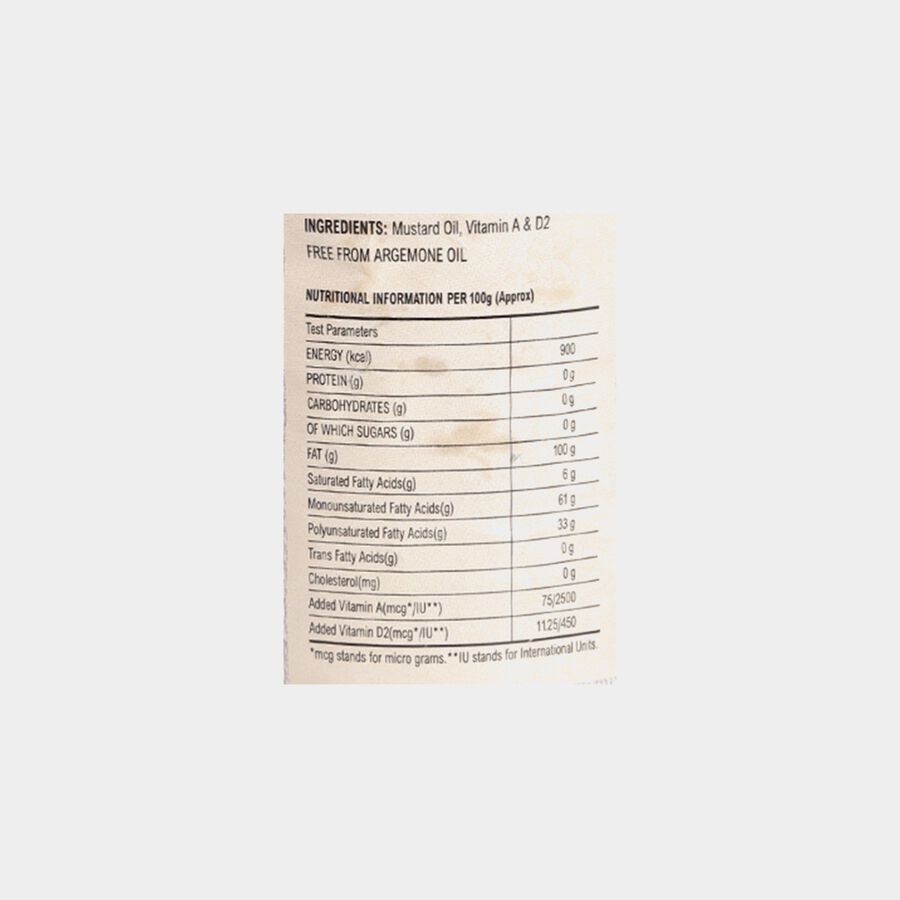 Kachi Ghani Mustard Oil, , large image number null