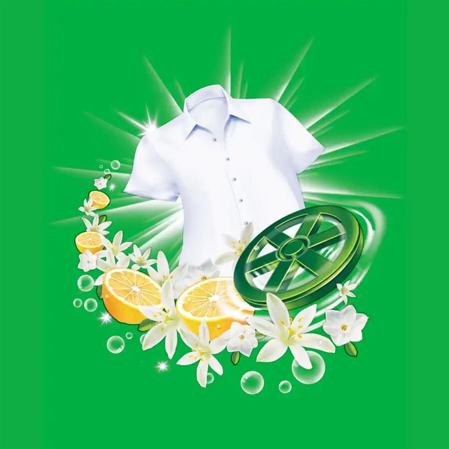 Active Detergent Powder - Green-2 in 1 Lemon & Jasmine, , large