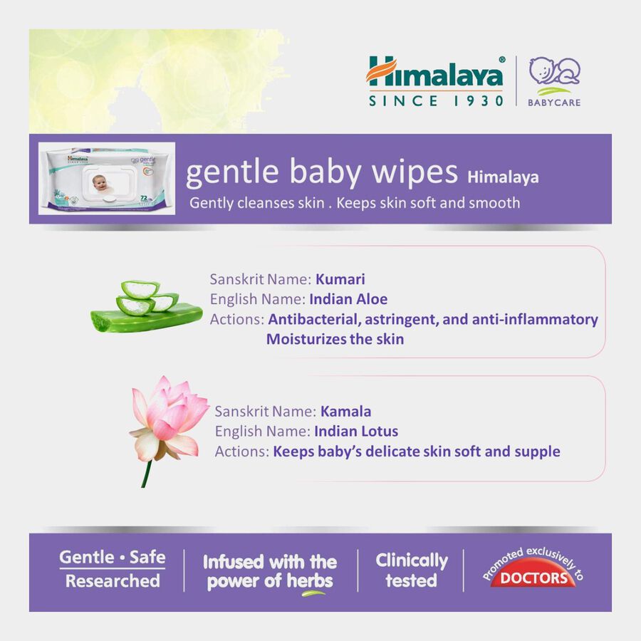 Gentle Baby Wipes, , large image number null