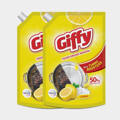Giffy Lemon With Turbo Boosters Liquid Dishwash Gel
