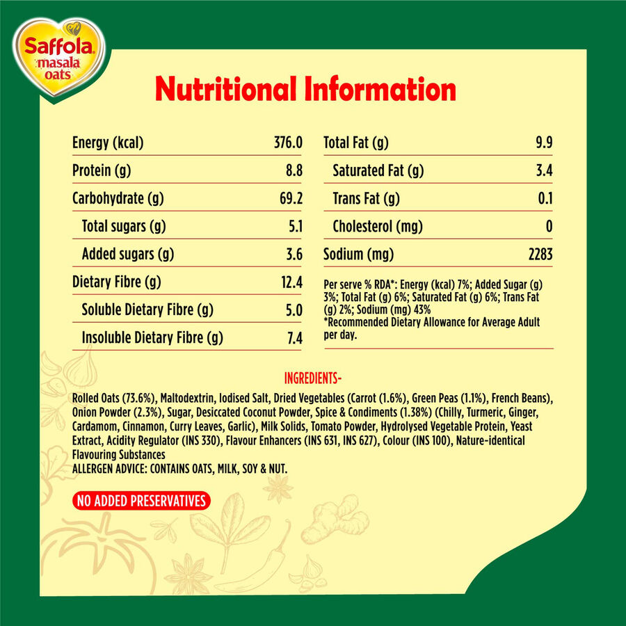 Veggie Twist Oats, , large image number null