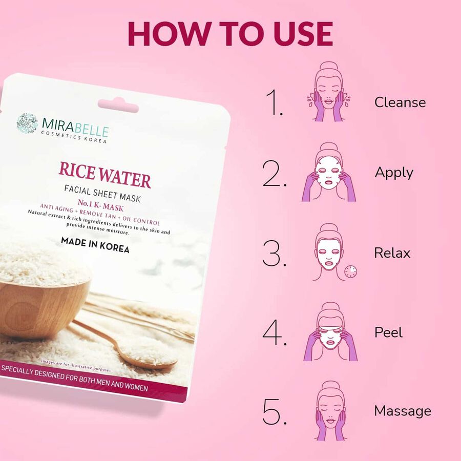 Rice Water Facial Sheet Mask, , large image number null
