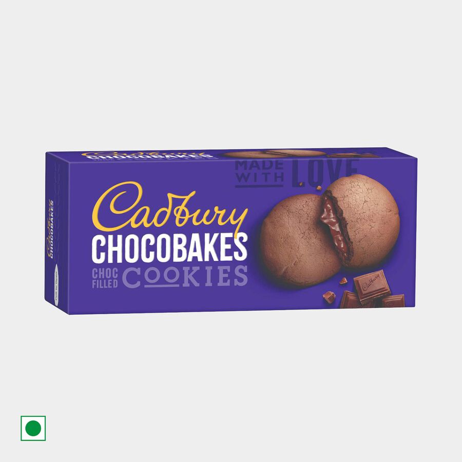 Cadbury Chocobakes Choc Filled Cookies Centre Filled Chocolate Biscuits, , large