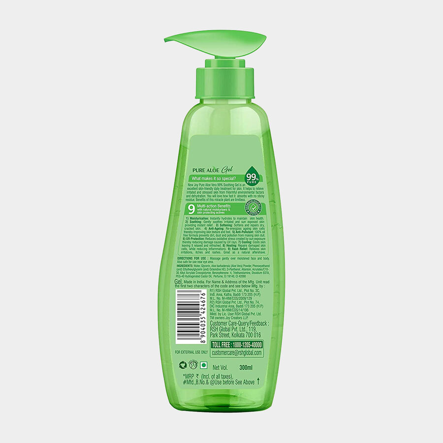 Pure Aloe Repairing & Soothing 99% Pure Aloe Vera Gel for Face & Body, Skin Softening, , large image number null