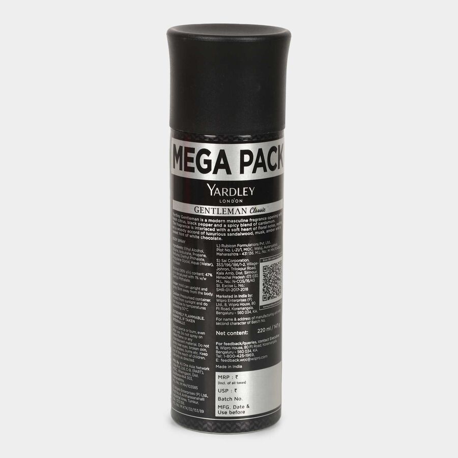 Gentleman Classic Body Spray, , large image number null
