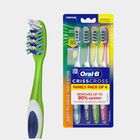 Crisscross Deep Clean Soft Bristle Manual Toothbrush, Pack of 4, small