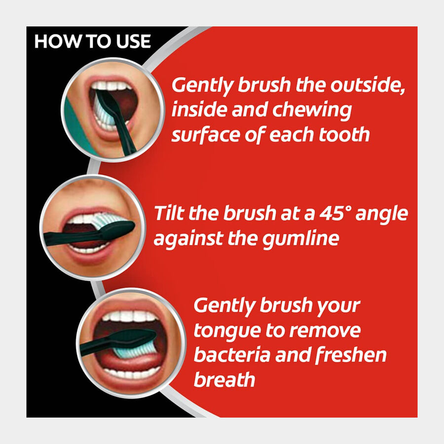 Slim Soft Charcoal Tooth Brush, , large image number null