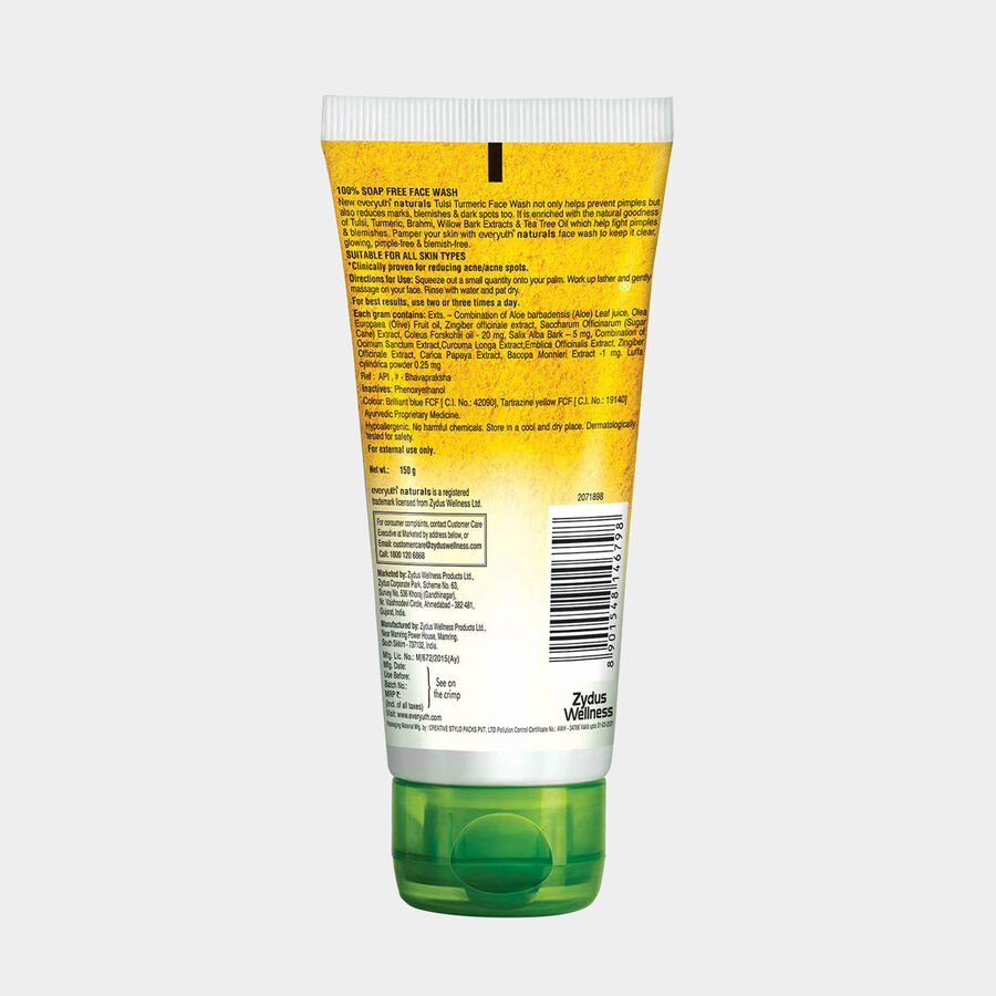 Tulsi Turmeric Face Wash, , large image number null