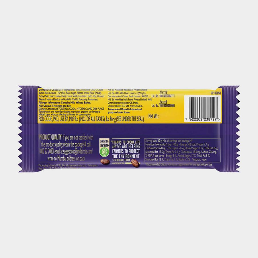 Dairy Milk Crackle Chocolate Bar, , large image number null