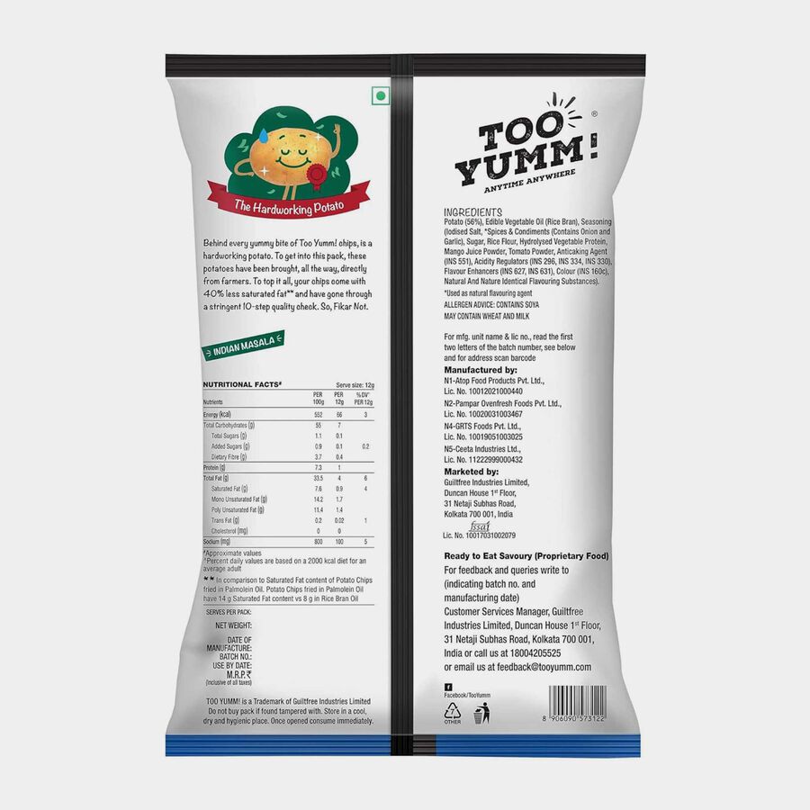 Indian Masala Flavour Potato Chips, , large image number null