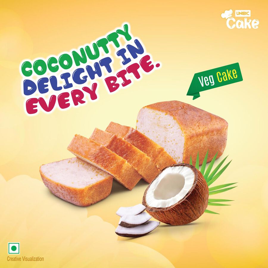 Coconut Delight Veg Bar Cake, , large