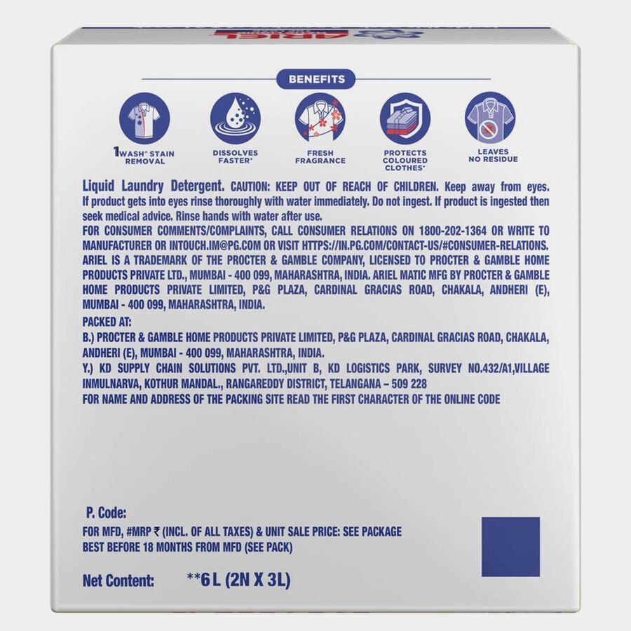 Matic Top Load Liquid Detergent, , large image number null